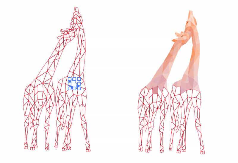 PS长颈鹿图片处理成唯美的低多边形插画(图12)