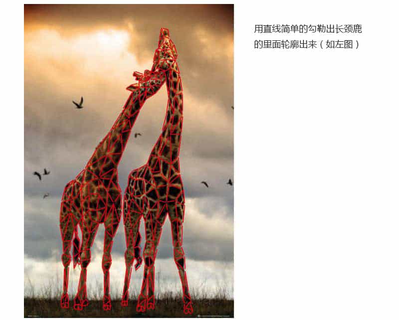 PS长颈鹿图片处理成唯美的低多边形插画(图5)