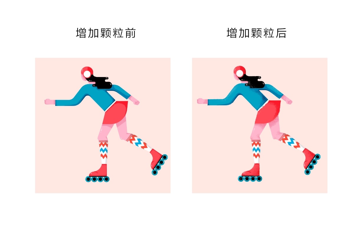 AI+PS绘制扁平滑轮少女风格插画(图33)