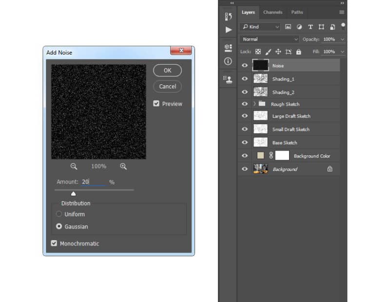如何在 Adob​​e Photoshop 中创建素描效果动作(图32)