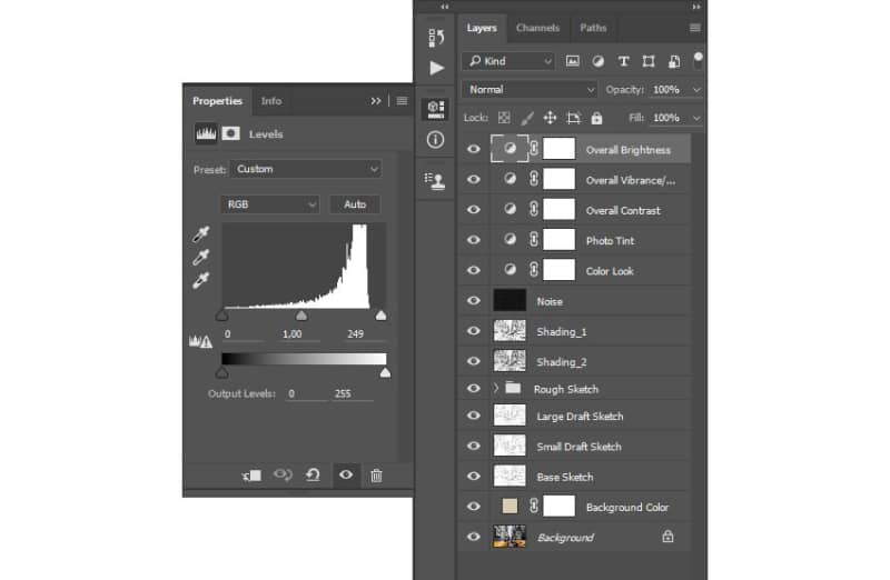 如何在 Adob​​e Photoshop 中创建素描效果动作(图43)
